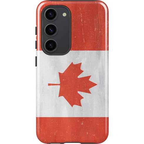 Canada Flag Distressed Galaxy S23 Pro Case